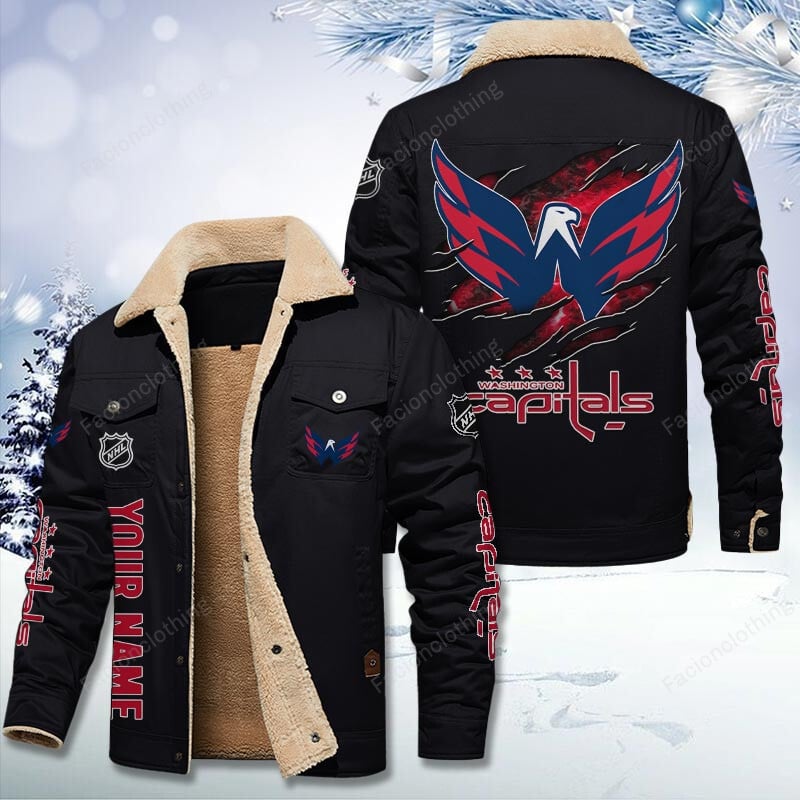 Sportswearmerch Washington Capitals NHL Personalized Cotton Jacket For Fan