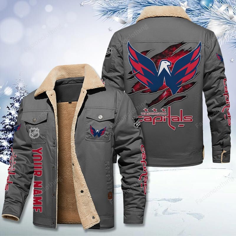 Sportswearmerch Washington Capitals NHL Personalized Cotton Jacket For Fan
