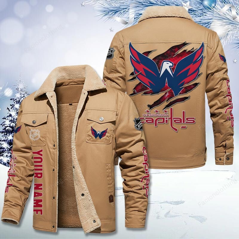 Sportswearmerch Washington Capitals NHL Personalized Cotton Jacket For Fan