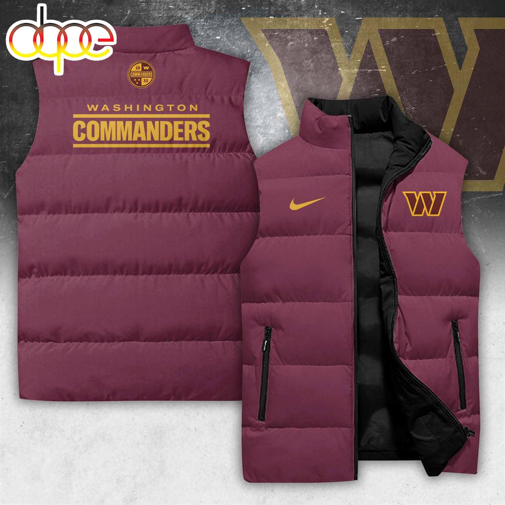 Sportswearmerch Washington Commanders NFL 2024 Personalized Sleeveless Puffer Jacket For Fan