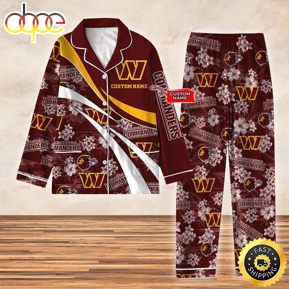 Sportswearmerch Washington Commanders NFL 3D Personalized Christmas Personalized Pajamas For Fan
