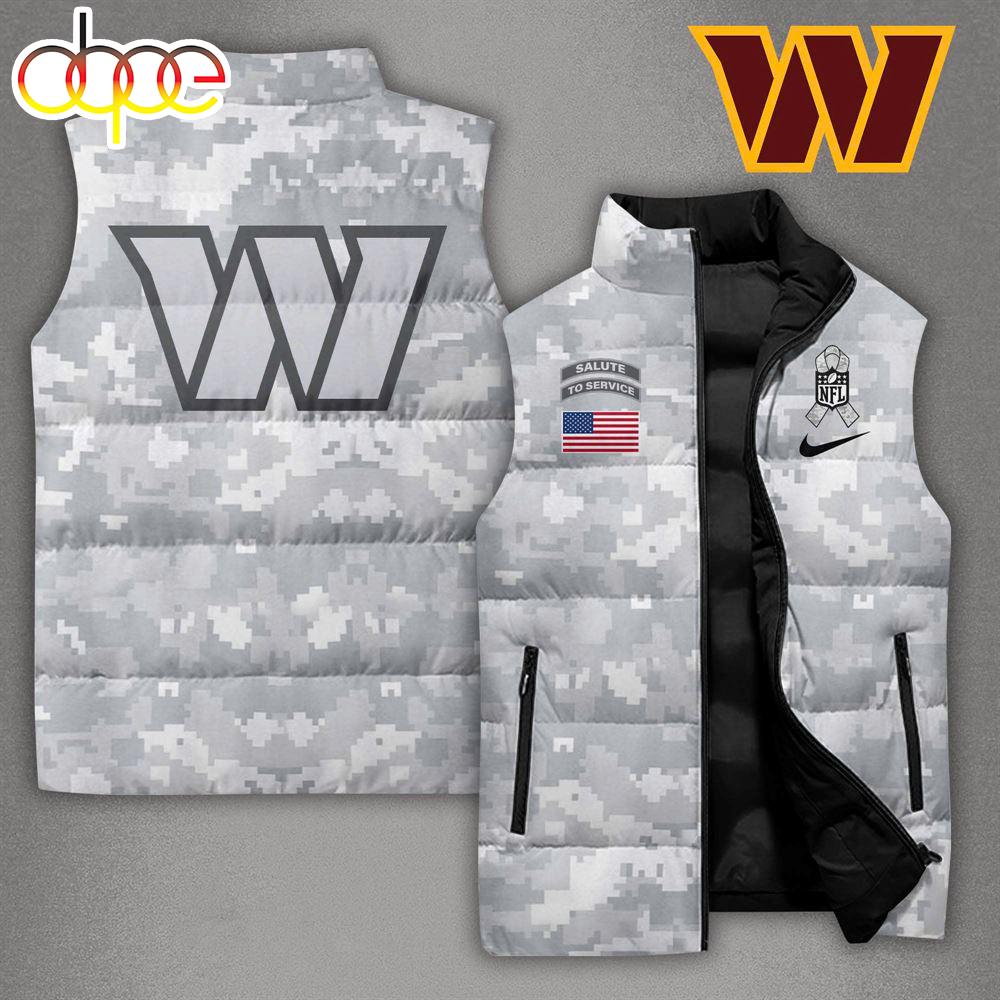 Sportswearmerch Washington Commanders NFL Arctic Camo 2024 Personalized Sleeveless Puffer Jacket For Fan
