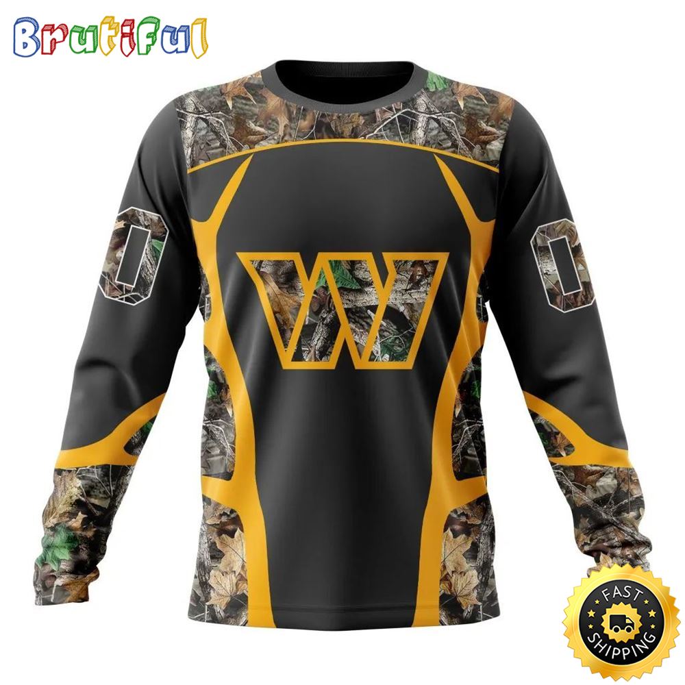 Sportswearmerch Washington Commanders NFL Crewneck Camo Hunting Personalized Sweater For Fan