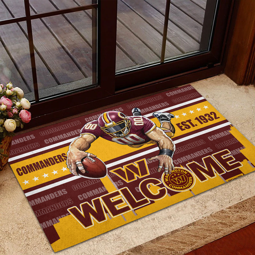 Sportswearmerch Washington Commanders NFL Custom Doormat For Fan