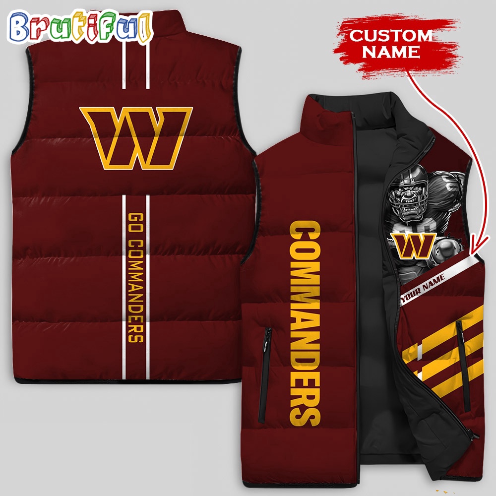 Sportswearmerch Washington Commanders NFL Damn Right Sleeveless Down Puffer Jacket For Fan