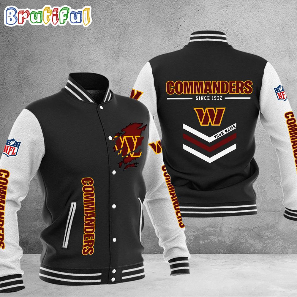 Sportswearmerch Washington Commanders NFL Personalized Baseball Jacket For Fan