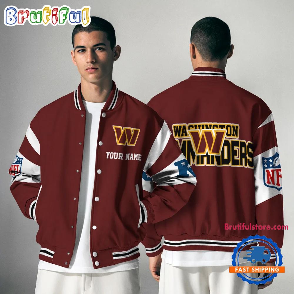 Sportswearmerch Washington Commanders NFL Personalized Baseball Jacket For Fan