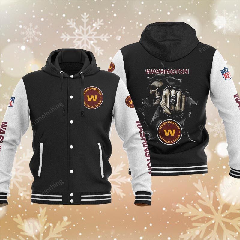 Sportswearmerch Washington Commanders NFL Personalized Hooded Baseball Jacket For Fan