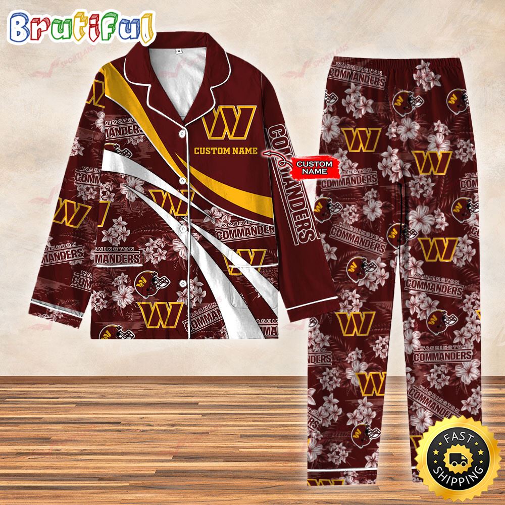 Sportswearmerch Washington Commanders NFL Personalized Pajamas Set For Fan