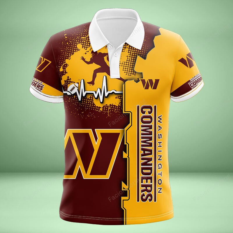 Sportswearmerch Washington Commanders NFL Personalized Polo Shirt For Fan