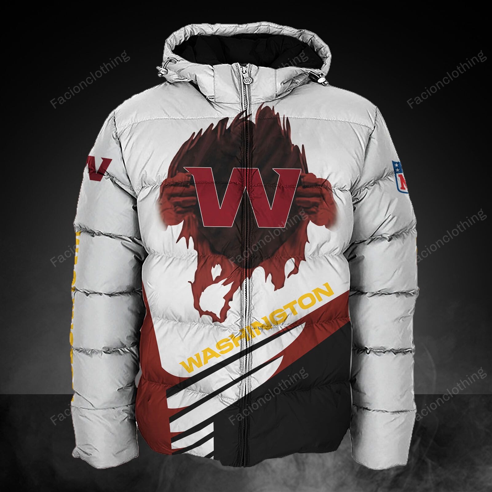 Sportswearmerch Washington Commanders NFL Personalized Puffer Jacket For Fan