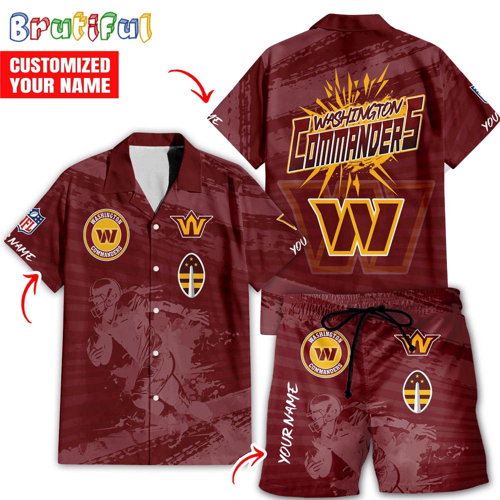 Sportswearmerch Washington Commanders NFL Personalized Set Short Set For Fan