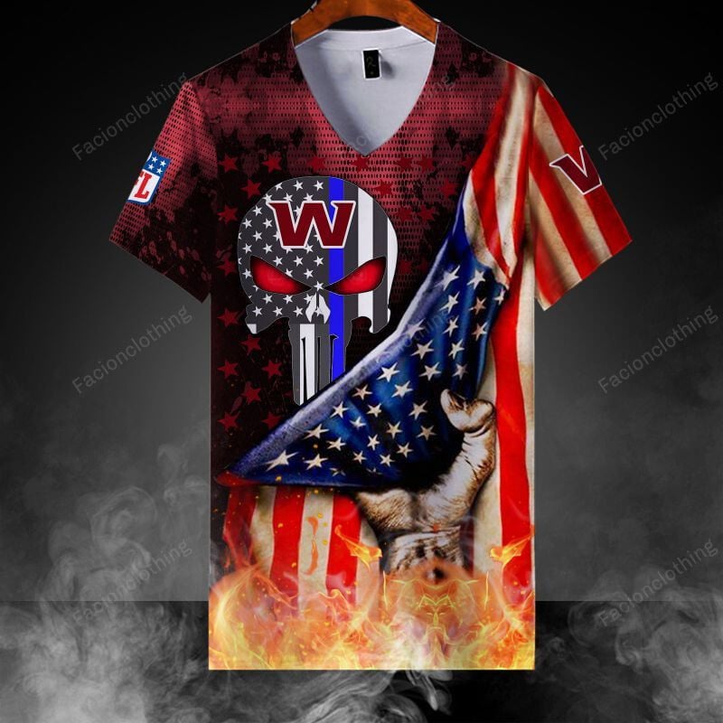 Sportswearmerch Washington Commanders NFL Personalized V-neck Women T-shirt For Fan