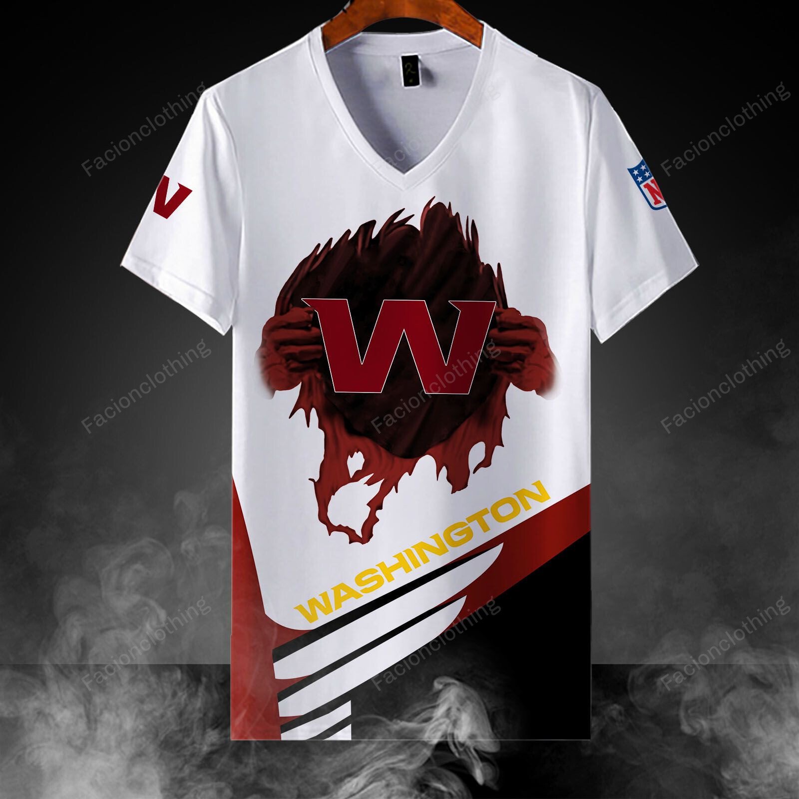 Sportswearmerch Washington Commanders NFL Personalized V-neck Women T-shirt For Fan