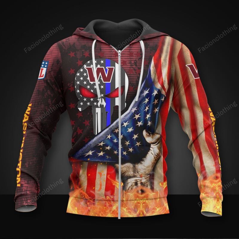 Sportswearmerch Washington Commanders NFL Personalized Zip Hoodie For Fan