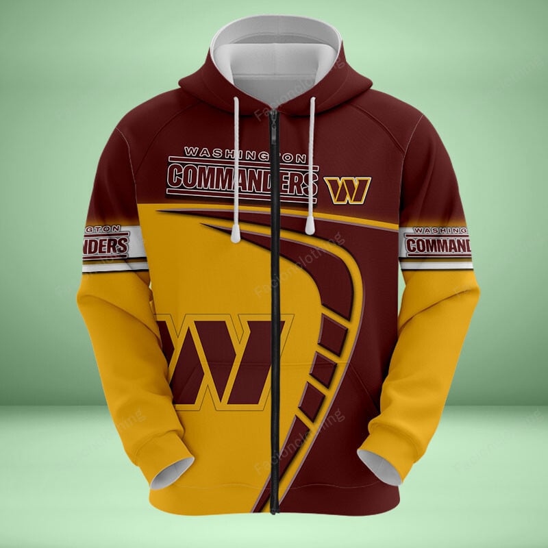 Sportswearmerch Washington Commanders NFL Personalized Zip Hoodie For Fan