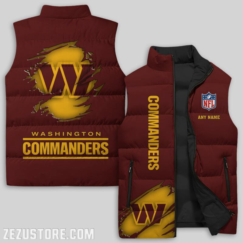 Sportswearmerch Washington Commanders NFL Sleeveless Puffer Jacket For Fans