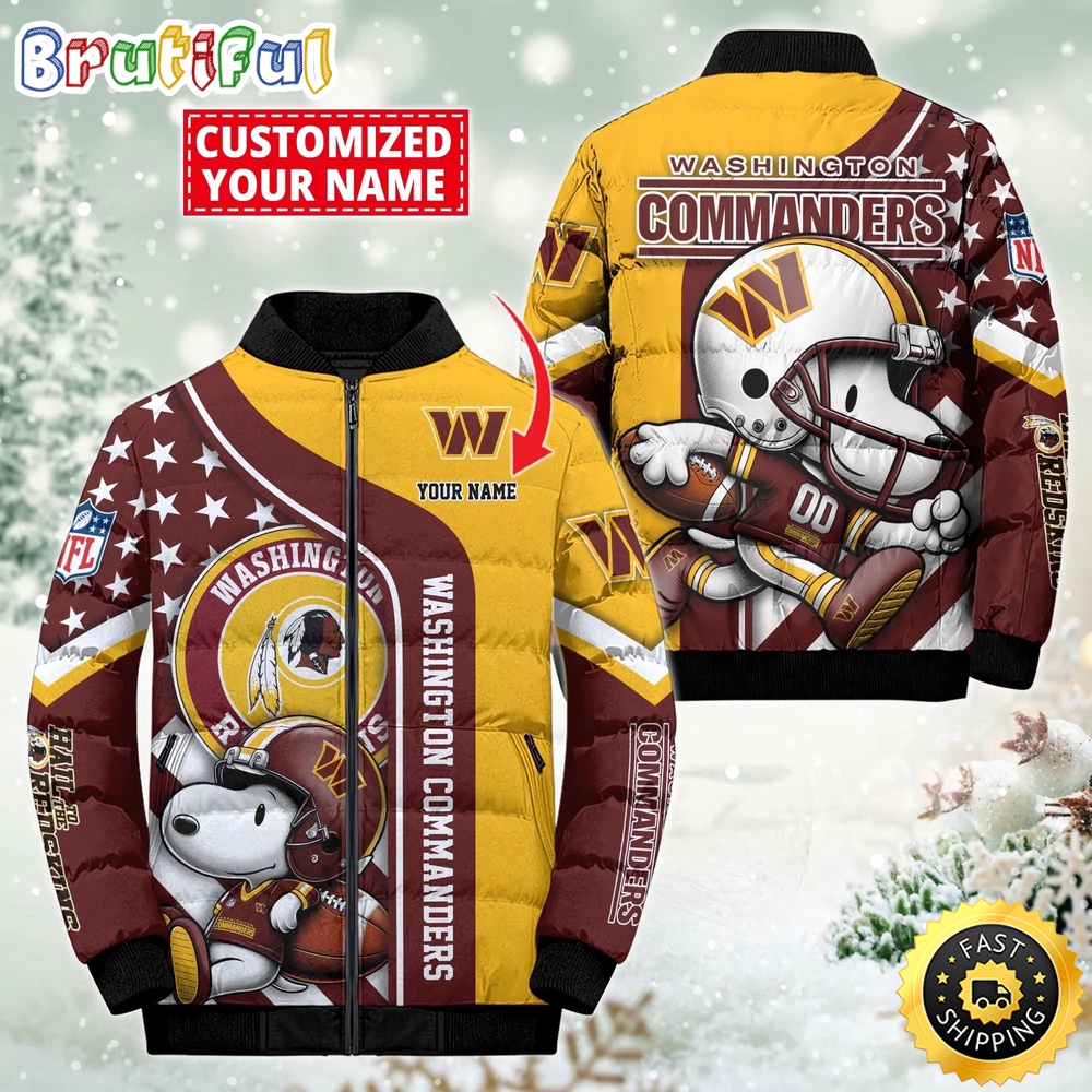 Sportswearmerch Washington Commanders NFL Snooby Puffer Jacket For Fan