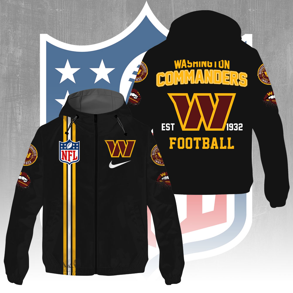 Sportswearmerch Washington Commanders NFL Windbreaker Jacket For Fan