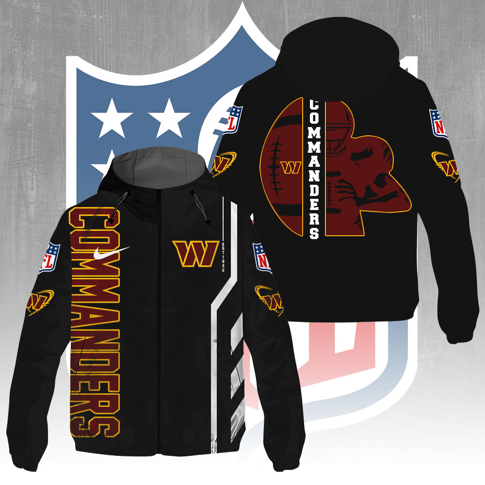 Sportswearmerch Washington Commanders NFL Windbreaker Jacket For Fan