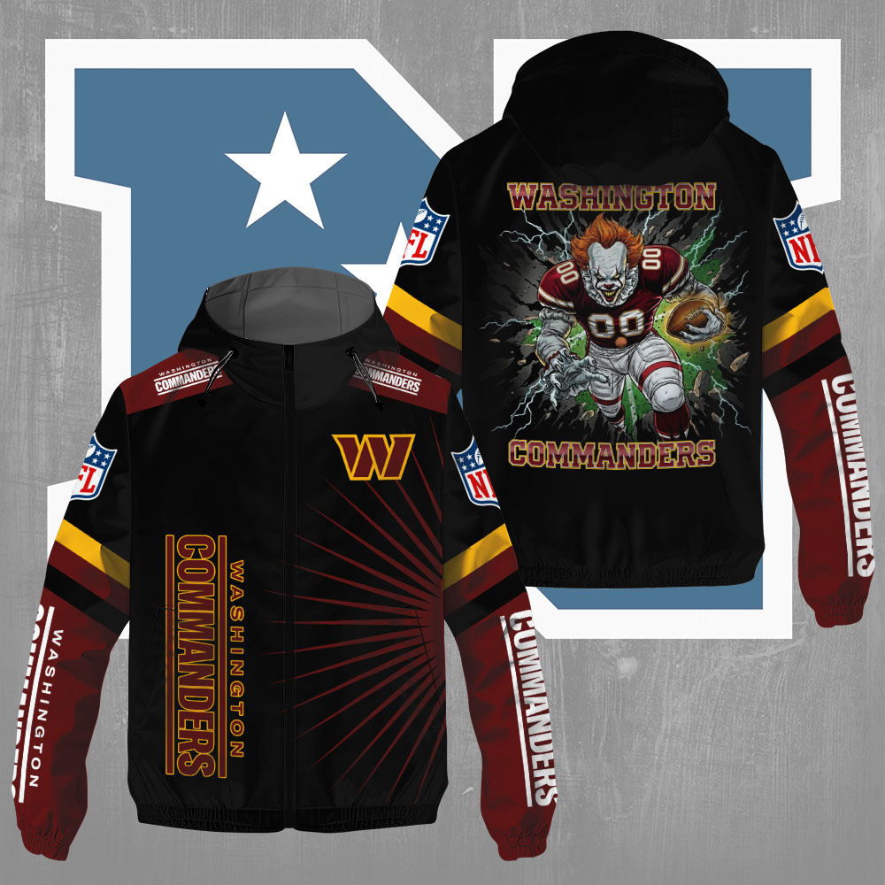 Sportswearmerch Washington Commanders NFL x Pennywise Windbreaker Jacket For Fan