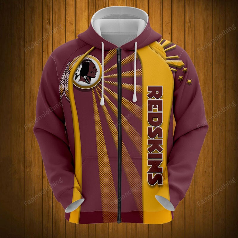 Sportswearmerch Washington Commanders NFL Zip Hoodie Personalized For Fan