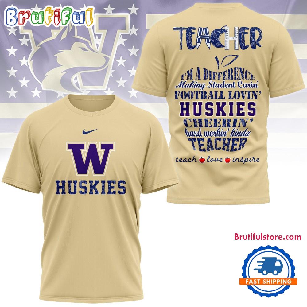 Sportswearmerch Washington Huskies NCAA Teacher Pride 2025 T-Shirt For Fan