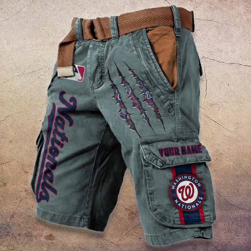 Sportswearmerch Washington Nationals MLB Denim Short For Fan