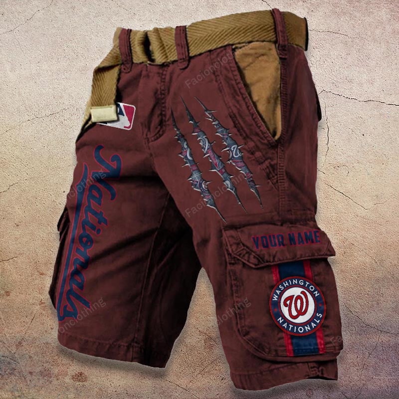 Sportswearmerch Washington Nationals MLB Denim Short For Fan