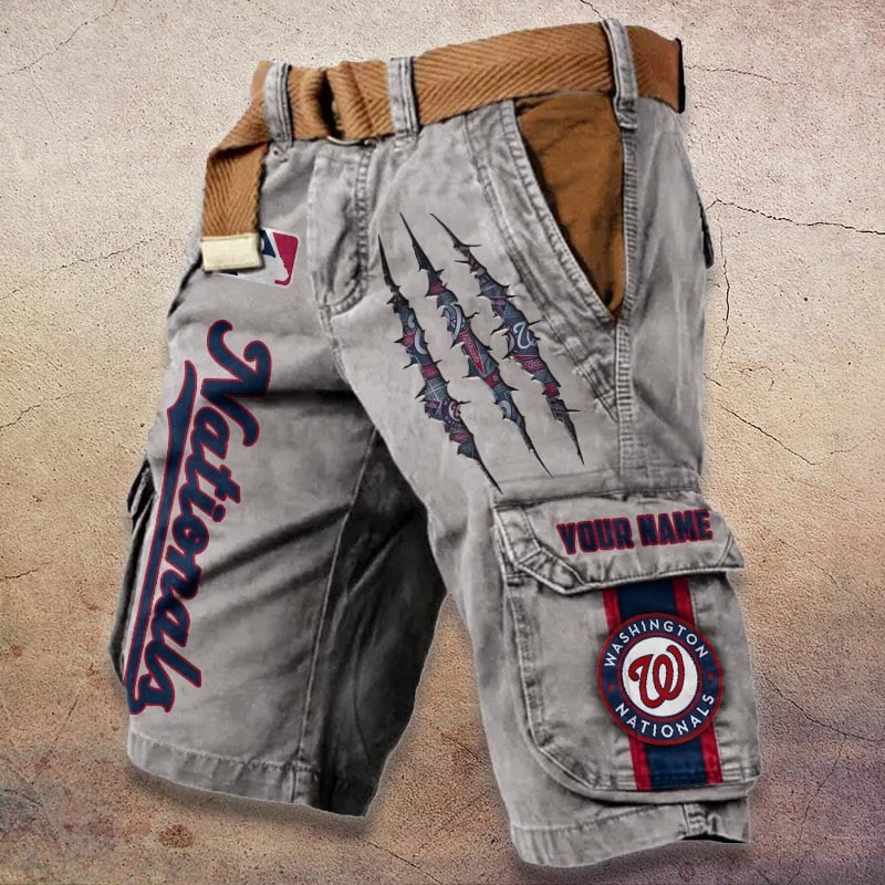 Sportswearmerch Washington Nationals MLB Denim Short For Fan