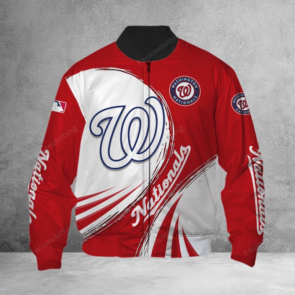 Sportswearmerch Washington Nationals MLB Personalized Bomber Jacket For Fan