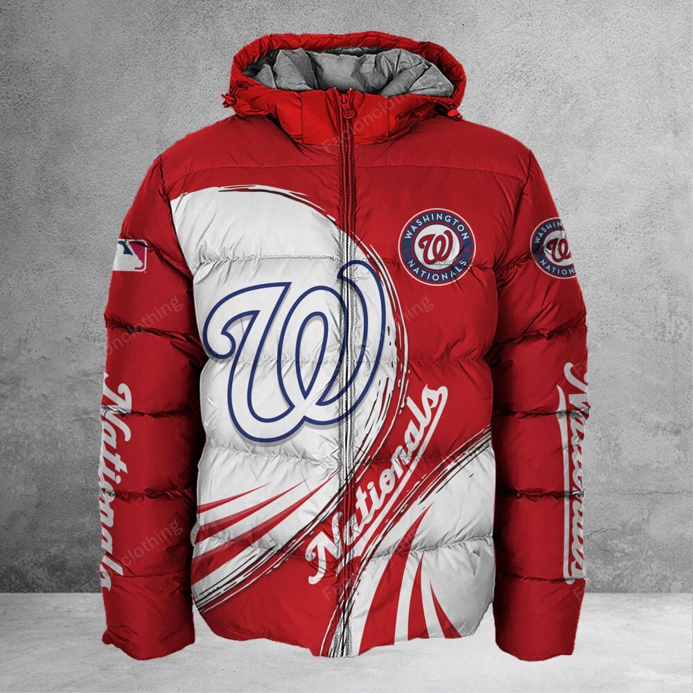 Sportswearmerch Washington Nationals MLB Personalized Puffer Jacket For Fan
