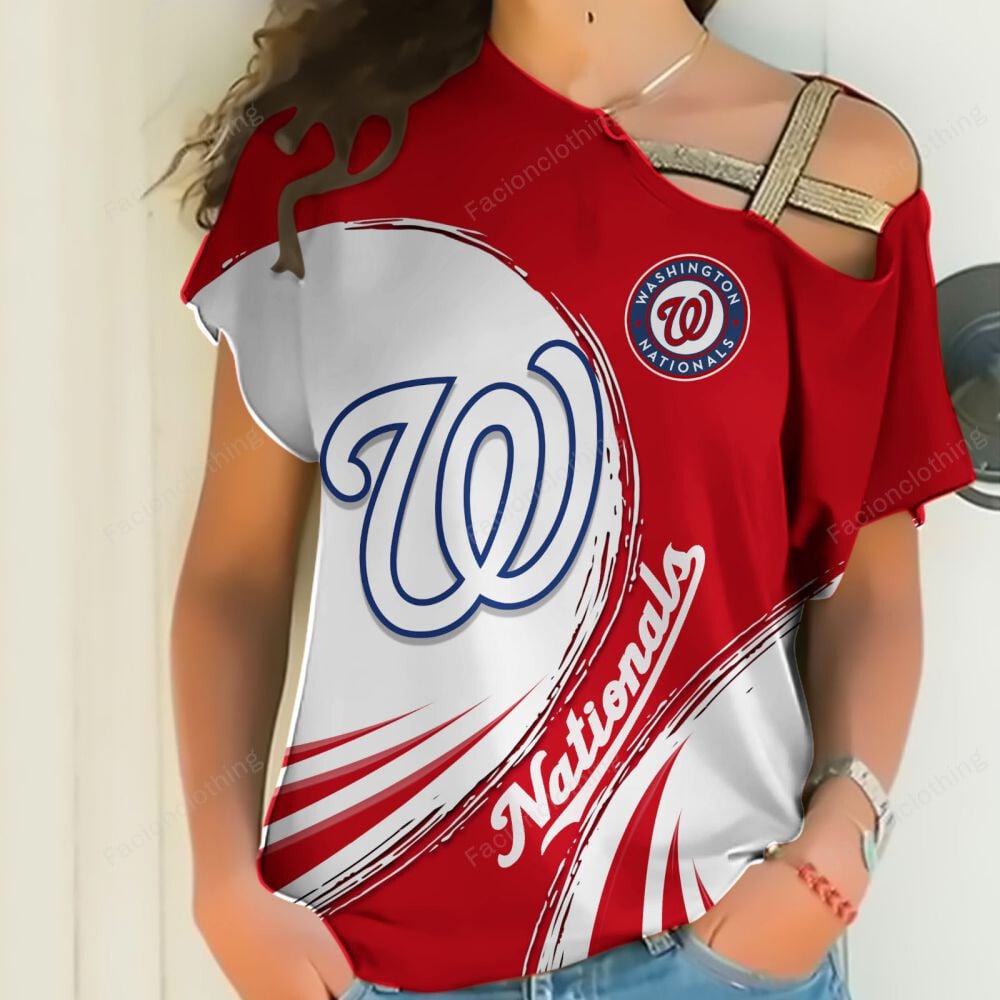 Sportswearmerch Washington Nationals MLB Personalized Strapless Short Sleeve For Fan