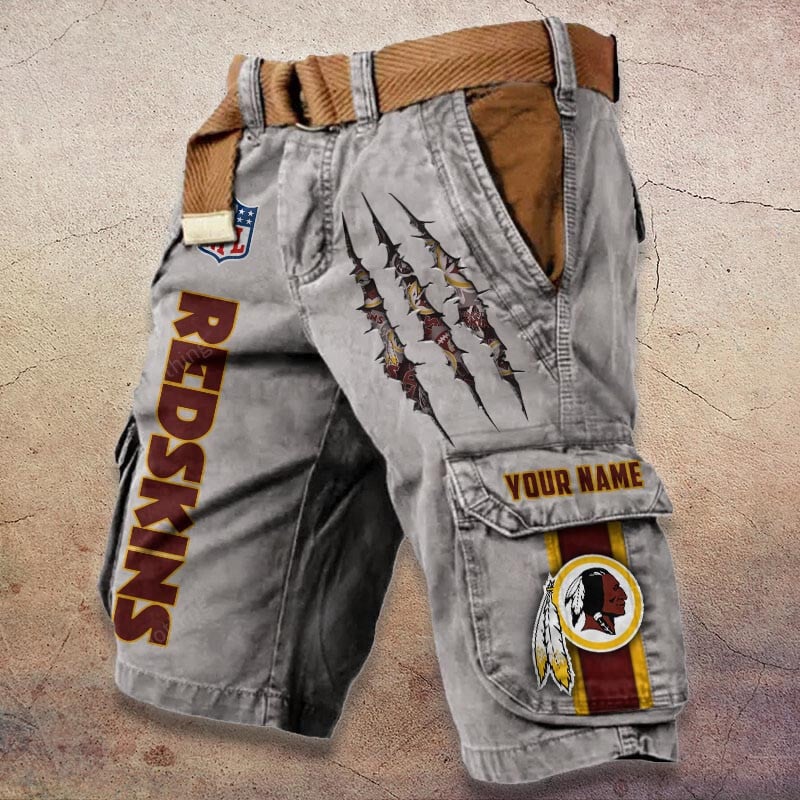Sportswearmerch Washington Redskin NFL Denim Short For Fan