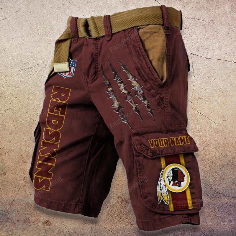 Sportswearmerch Washington Redskin NFL Denim Short For Fan