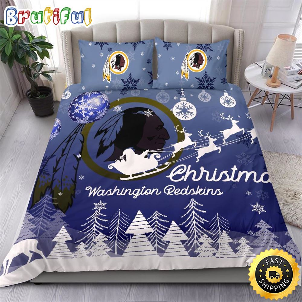 Sportswearmerch Washington Redskins NFL Christmas Bedding Sets For Fan
