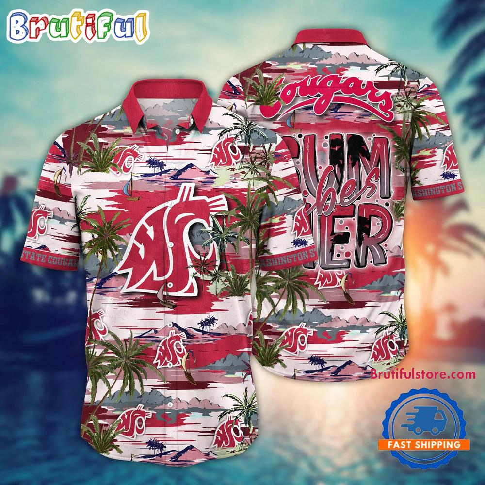 Sportswearmerch Washington State Cougars NCAA Summer Beach Personalized Hawaiian Shirt For Fan