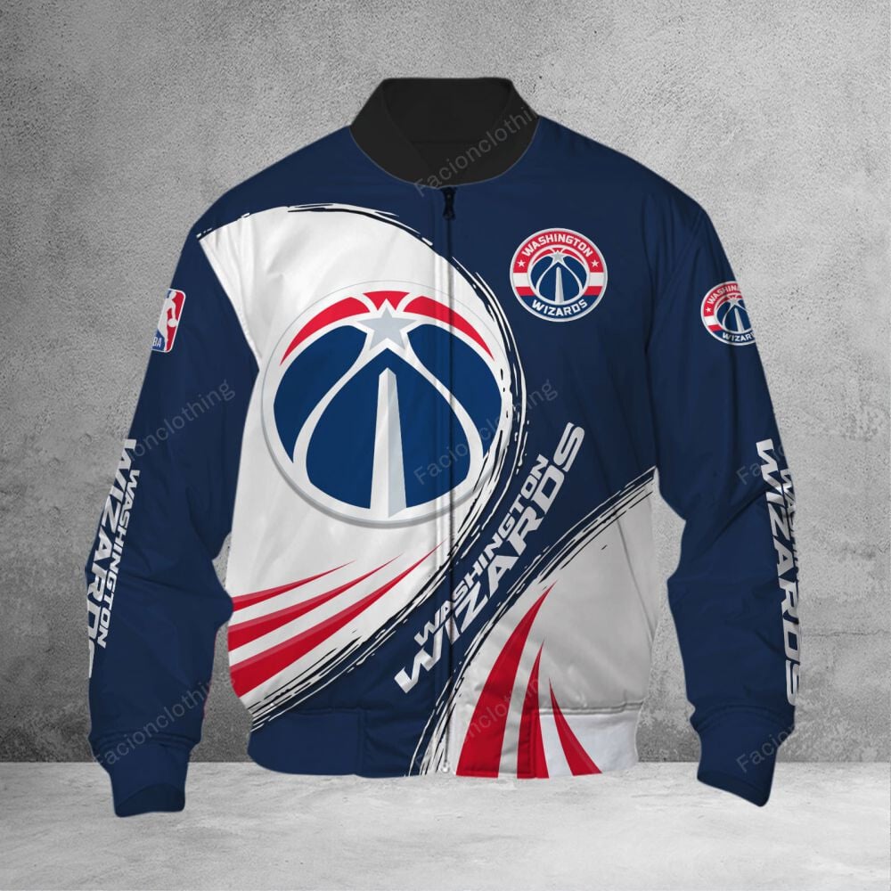 Sportswearmerch Washington Wizards NBA Personalized Bomber Jacket For Fan