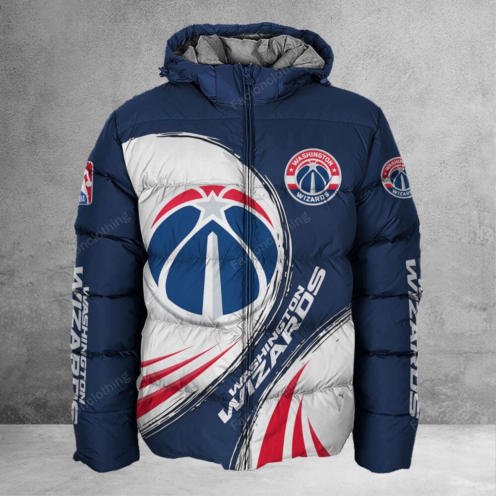 Sportswearmerch Washington Wizards NBA Personalized Puffer Jacket For Fan