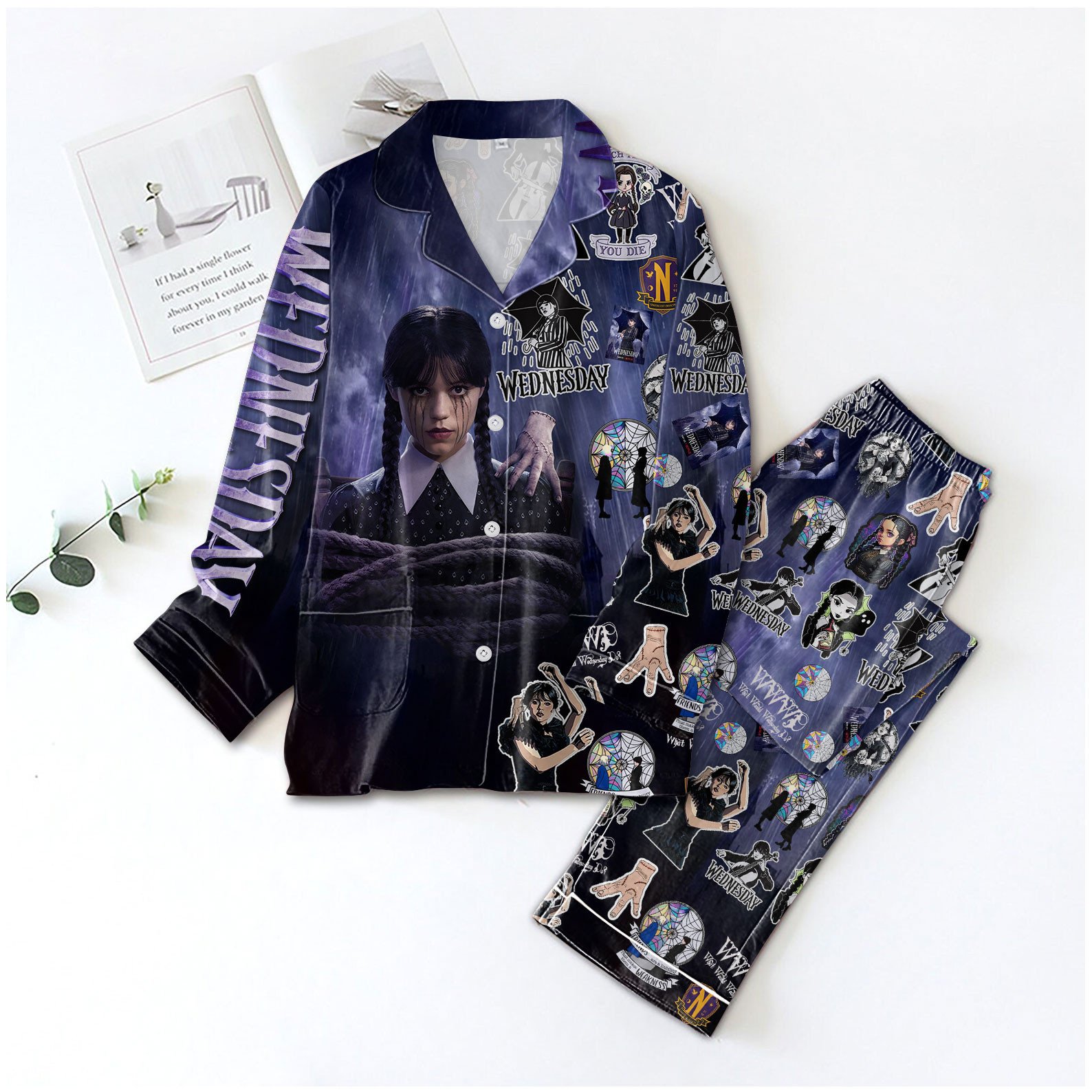 Sportswearmerch Wednesday Long Pajamas Set Gifts For Fans
