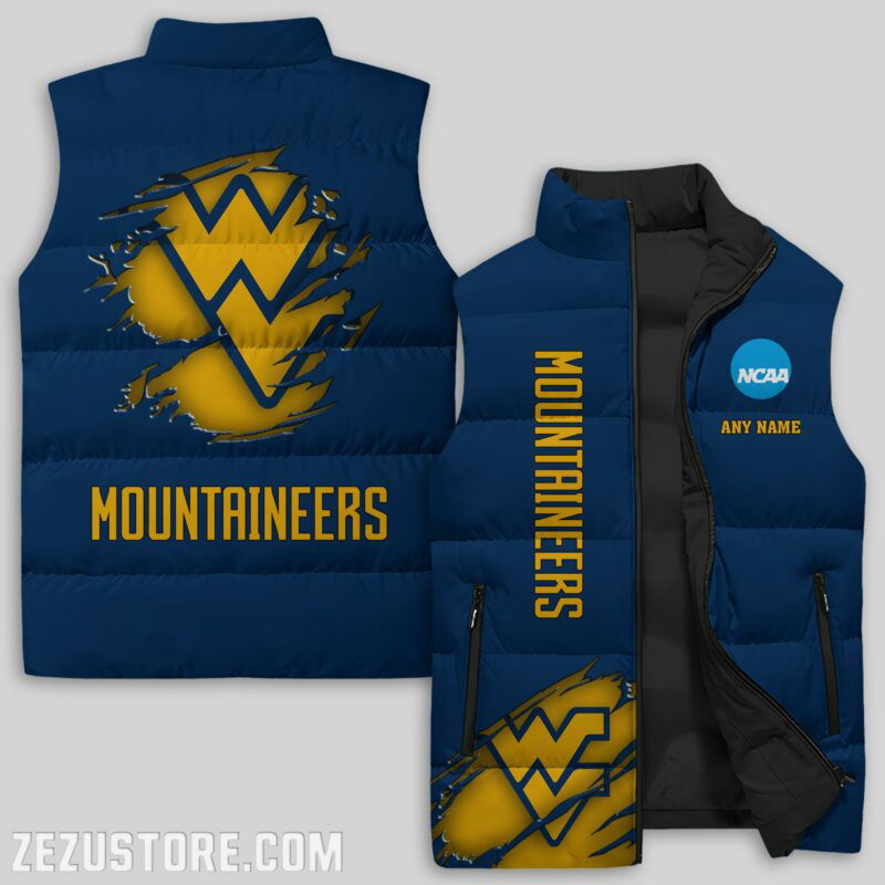 Sportswearmerch West Virginia Mountaineers NCAA Sleeveless Puffer Jacket For Fans