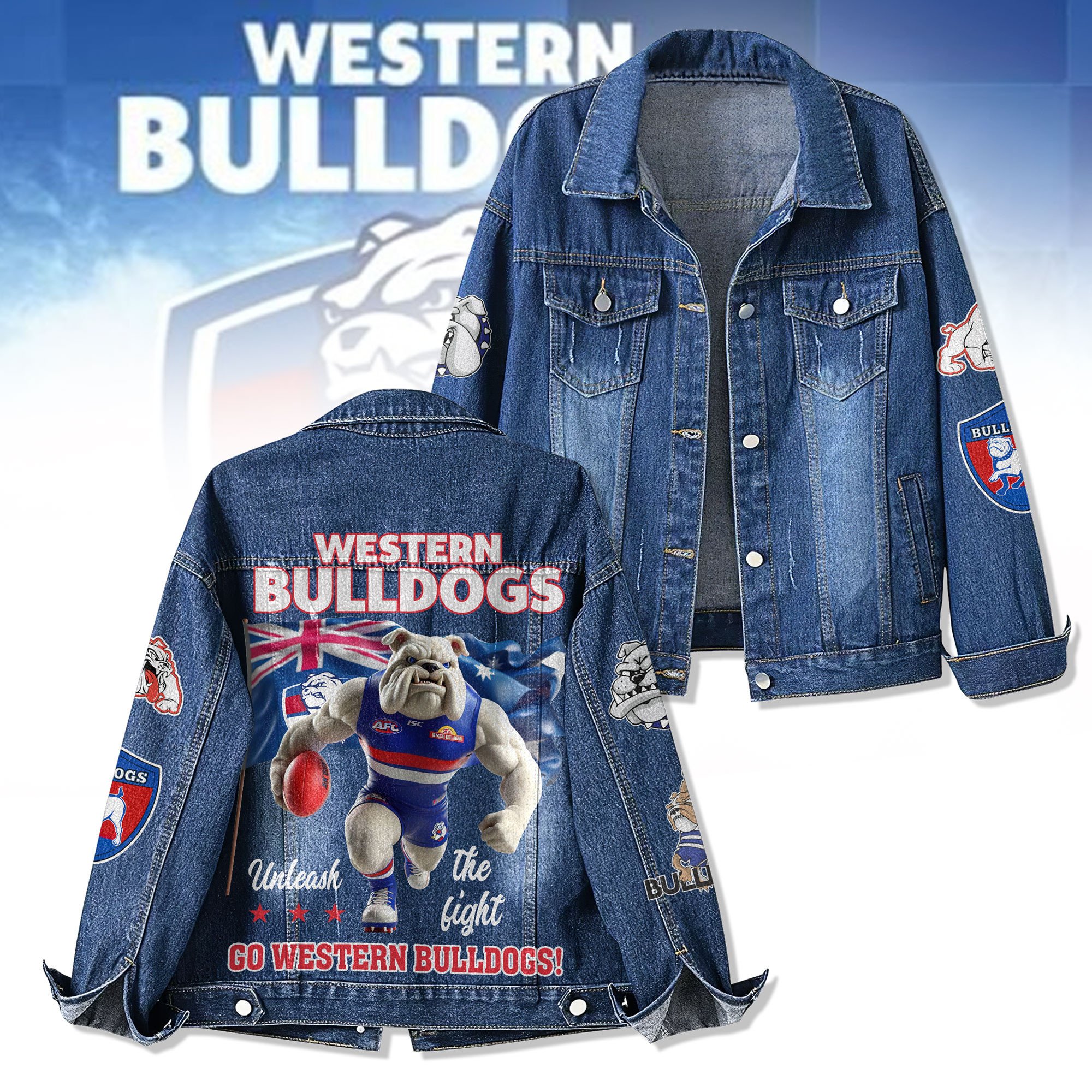 Sportswearmerch Western Bulldogs Denim Jacket Gift For Fans