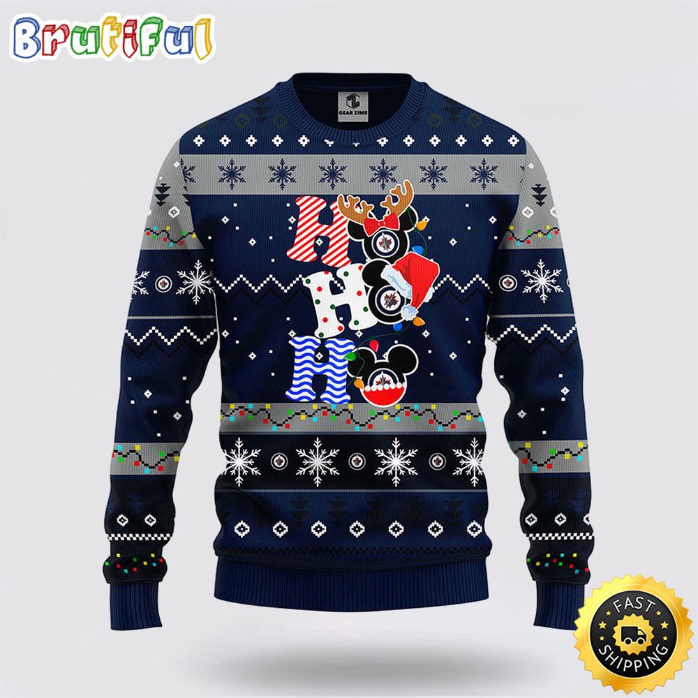 Sportswearmerch Winnipeg Jets NHL Mickey Ugly Christmas Sweater For Fan