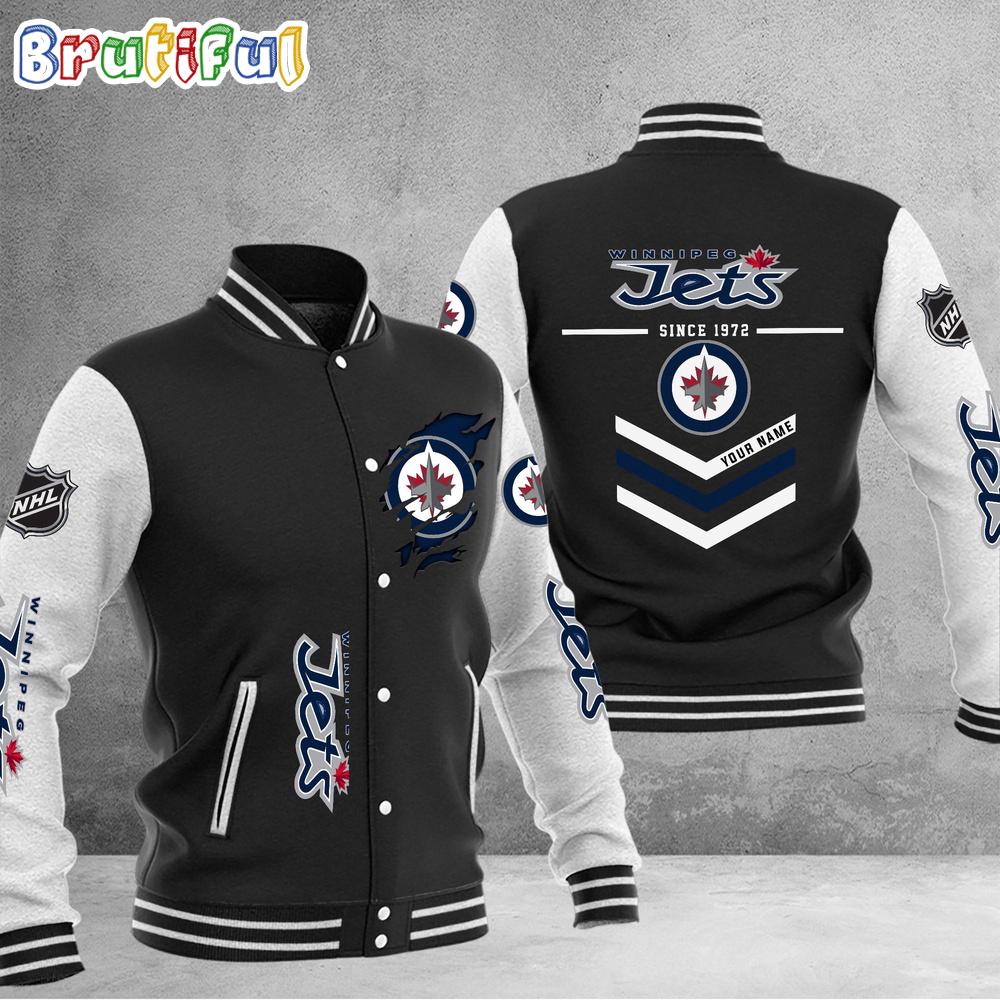 Sportswearmerch Winnipeg Jets NHL Personalized Baseball Jacket For Fan