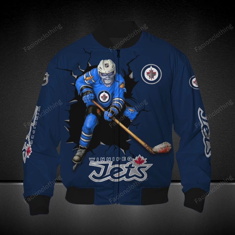 Sportswearmerch Winnipeg Jets NHL Personalized Bomber Jacket For Fan