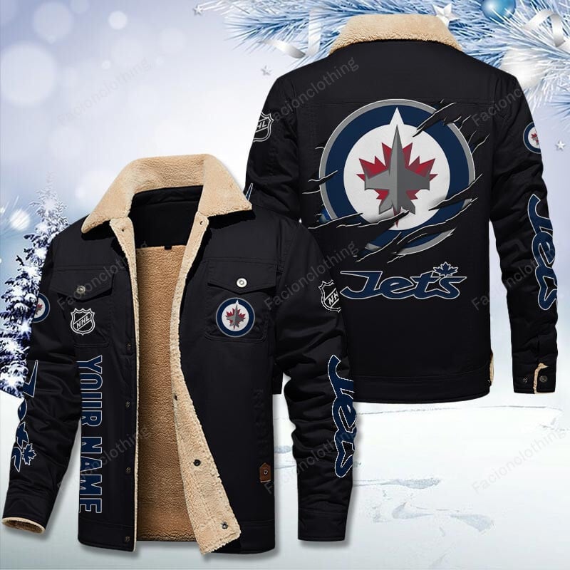 Sportswearmerch Winnipeg Jets NHL Personalized Cotton Jacket For Fan