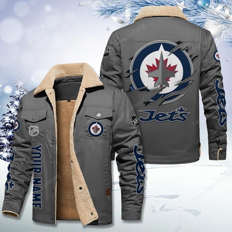 Sportswearmerch Winnipeg Jets NHL Personalized Cotton Jacket For Fan