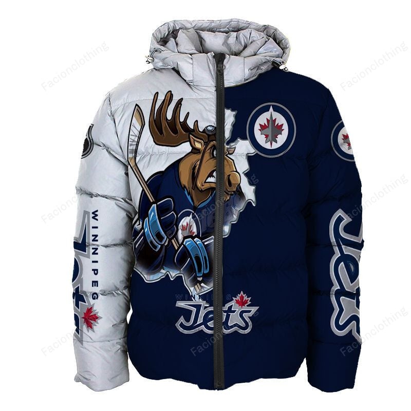 Sportswearmerch Winnipeg Jets NHL Personalized Puffer Jacket For Fan