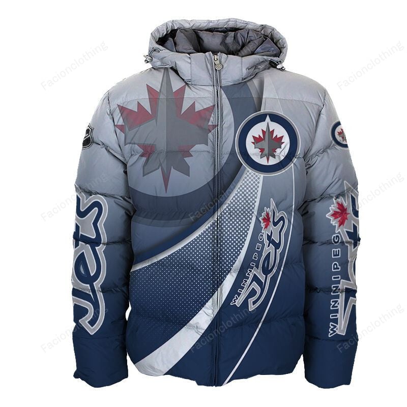 Sportswearmerch Winnipeg Jets NHL Personalized Puffer Jacket For Fan