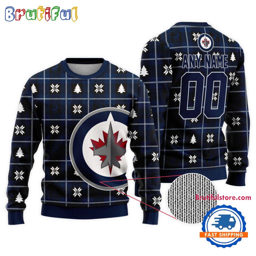 Sportswearmerch Winnipeg Jets NHL Personalized Snow Tree Ugly Christmas Sweater For Fan